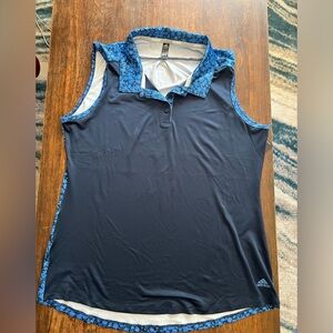 Navy blue brand new polo shirt golf pickleball shirt adidas women’s size large